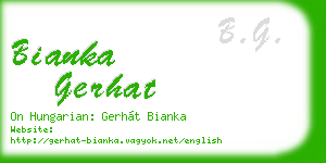 bianka gerhat business card
